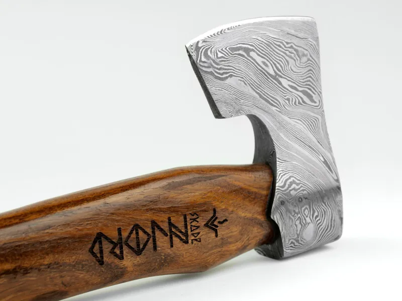 Njord Skade - Damascus Steel - Small Trekking and Camp Axe-3